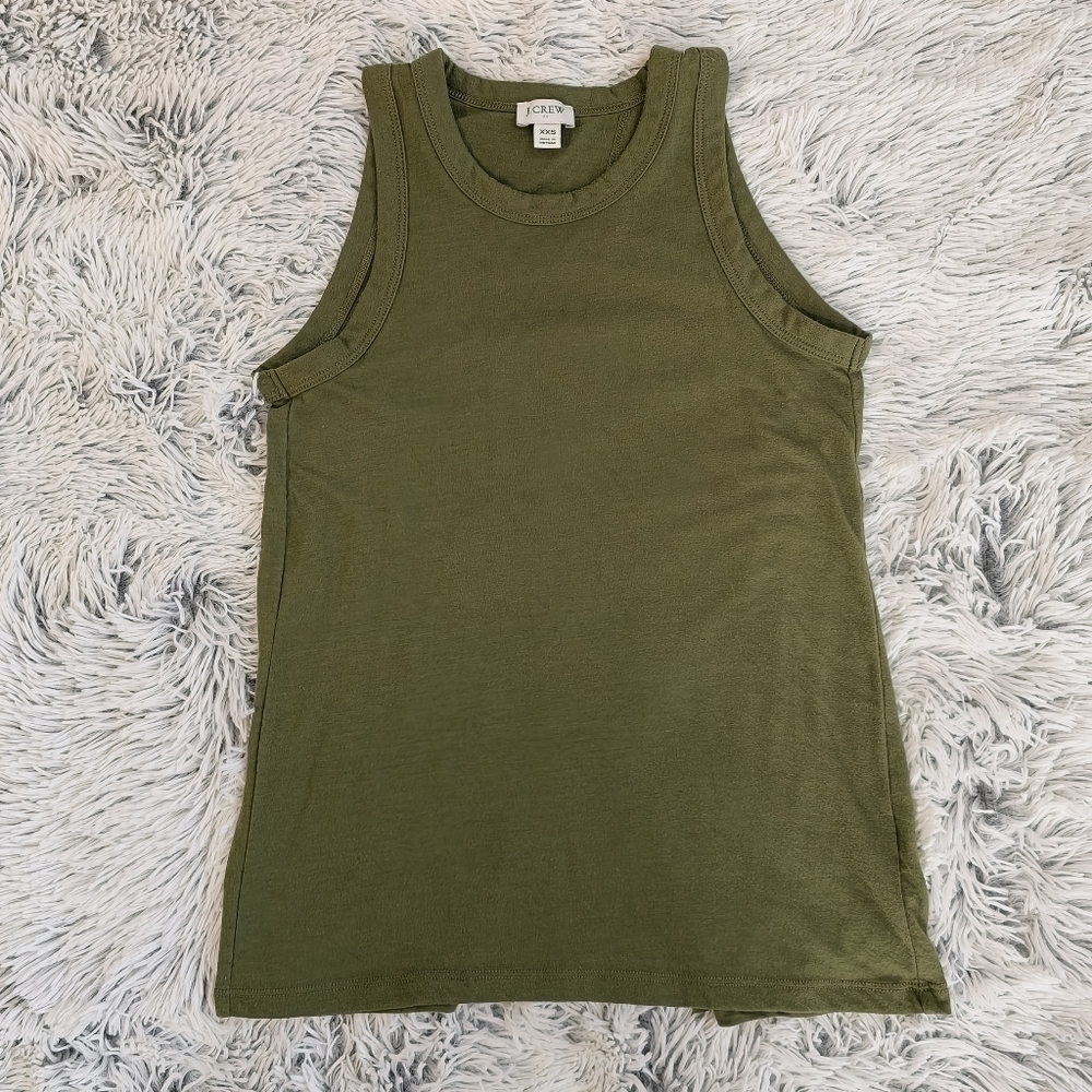 J. Crew Factory Open Back Tank Olive Green size XXS - Picture 5 of 8